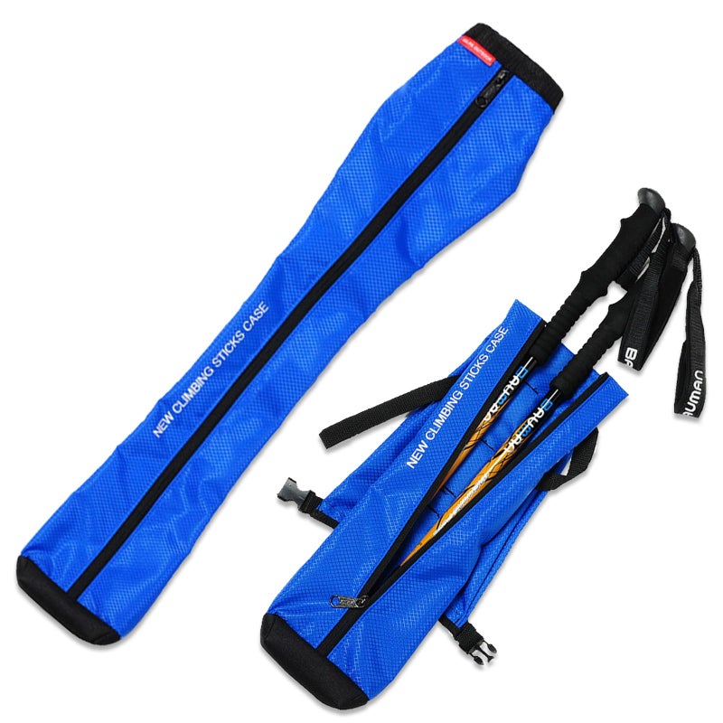 Chris.W Portable Trekking Pole Carrying Bag Storage Bag Pouch with Zipper for Walking Stick Hiking Poles Travel Case(Blue) - Image 1